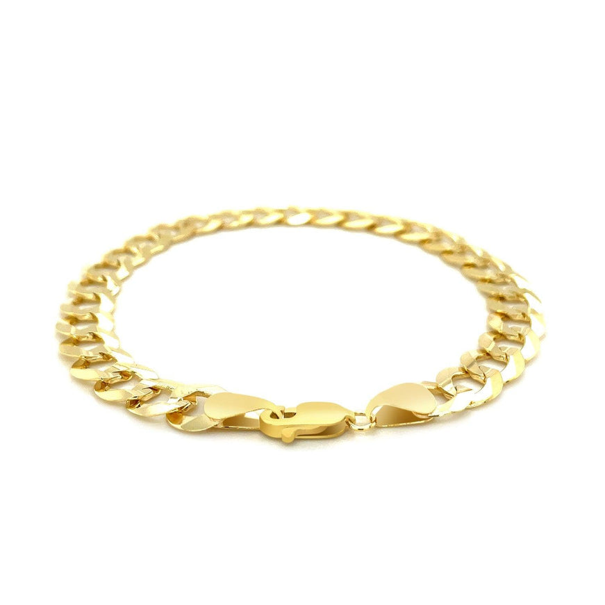 8.2mm 10k Yellow Gold Curb Bracelet - Ellie Belle