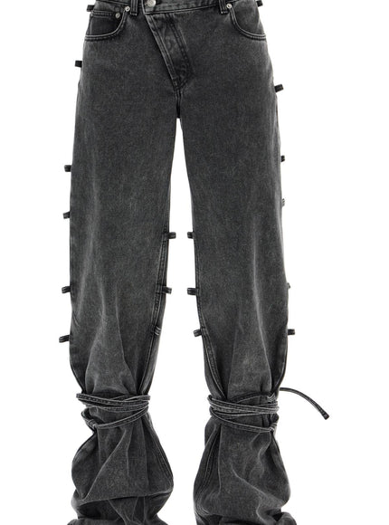 Alexander Mcqueen baggy jeans with knotted detail