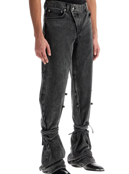 Alexander Mcqueen baggy jeans with knotted detail