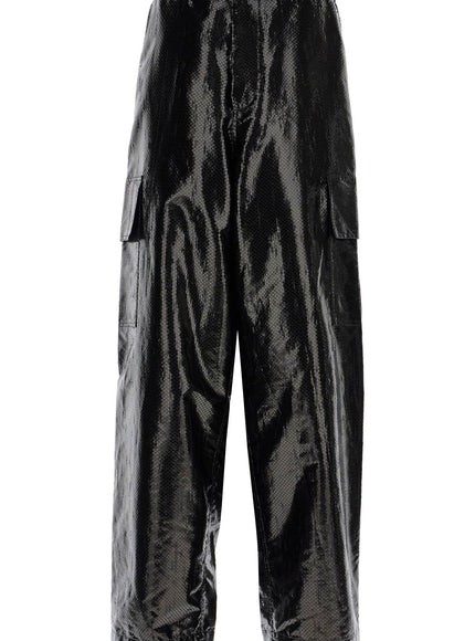 Alexander Mcqueen cargo canvas tarred trousers in