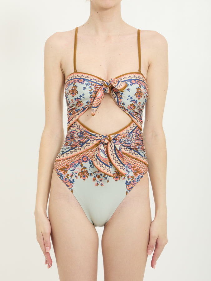 Zimmermann Aster One-piece Swimsuit Multicolor