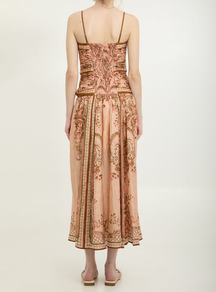 Zimmermann Aster Scarf Print Midi Dress