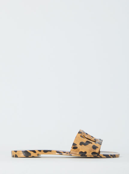 Dolce & Gabbana Leo Beachwear Slides Brown