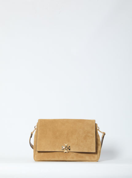 Tory Burch Charlie Suede Bag QT Beige