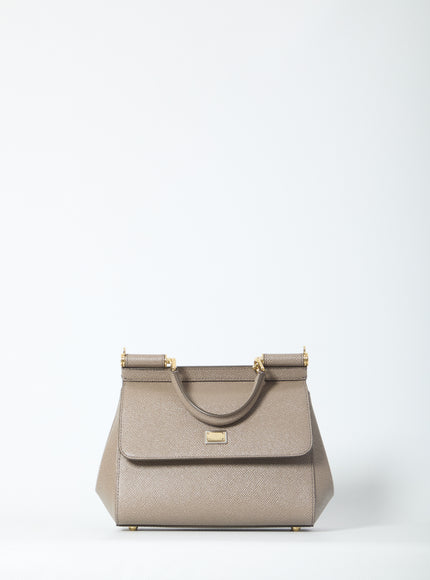 Dolce & Gabbana Sicily Handbag Small QT Brown