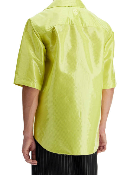 Alexander Mcqueen short-sleeved canvas tarp shirt.