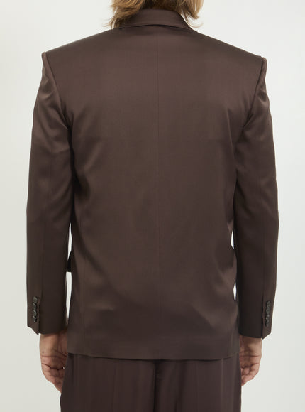 Saint Laurent Double-breasted Silk Satin Jacket
