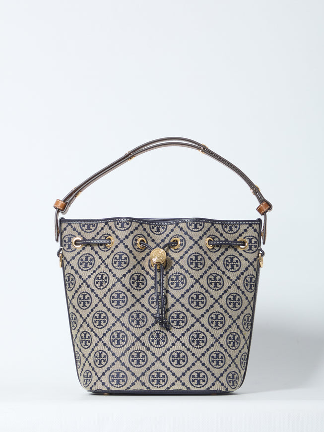 Tory Burch T Monogram Bucket Bag QT Blue