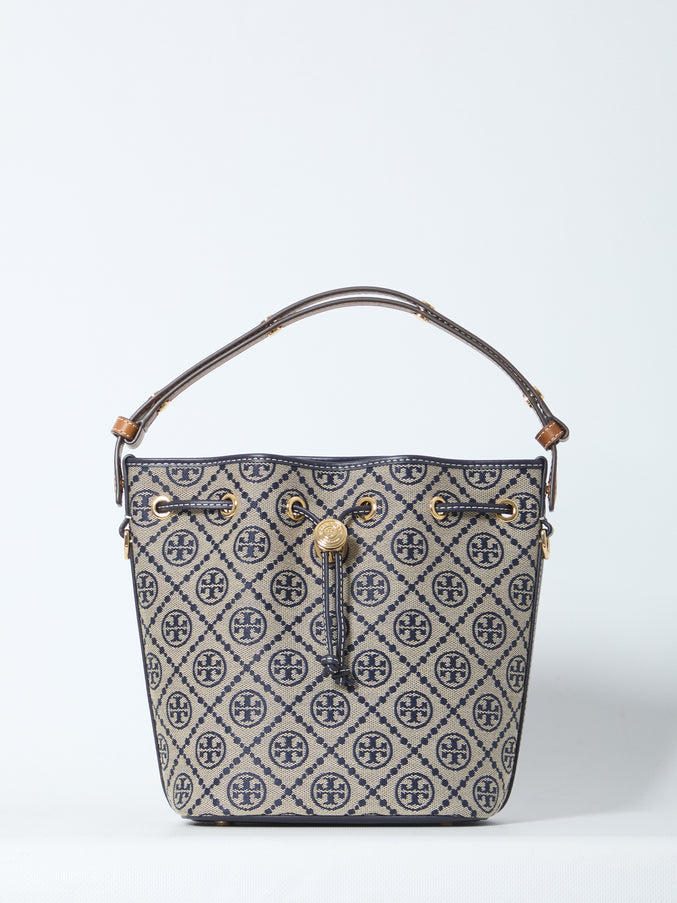 Tory Burch T Monogram Bucket Bag QT Blue