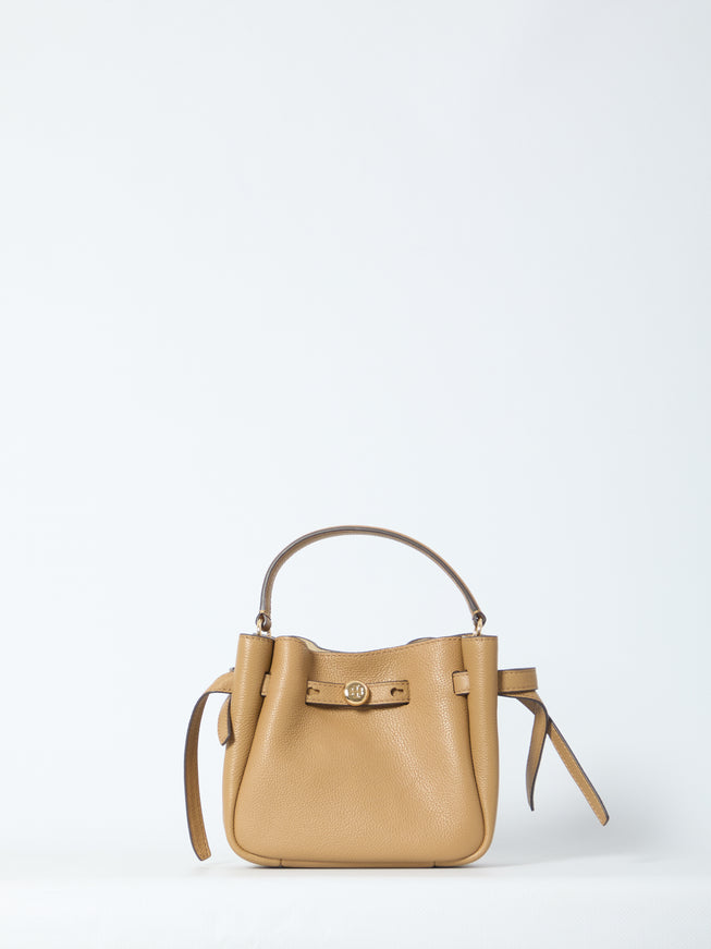 Tory Burch Romy Bucket Bag Mini QT Brown