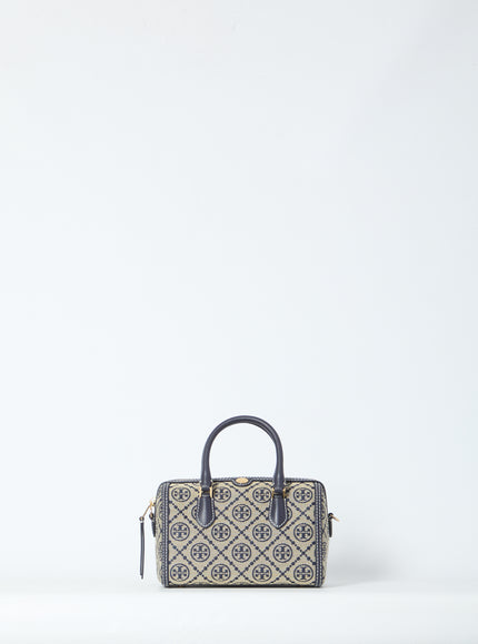 Tory Burch T Monogram Barrel Bag Mini QT Blue
