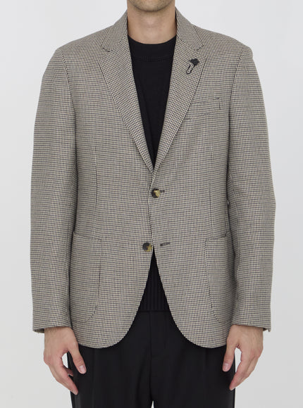 Lardini Houndstooth Jacket Multicolor