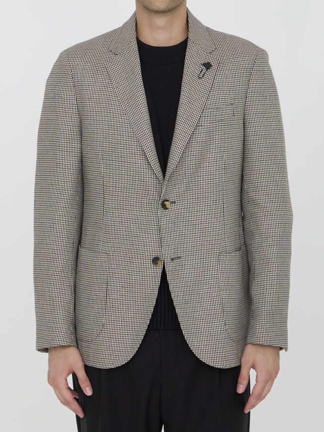 Lardini Houndstooth Jacket Multicolor