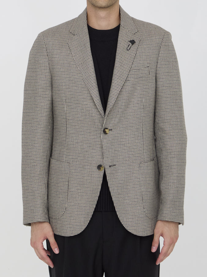 Lardini Houndstooth Jacket Multicolor