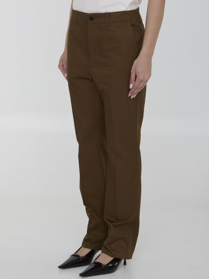 Saint Laurent Pants In Cotton Twill