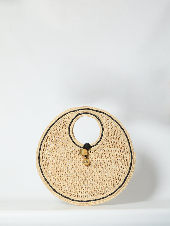Jacquemus Round Beach Bag Small QT Beige