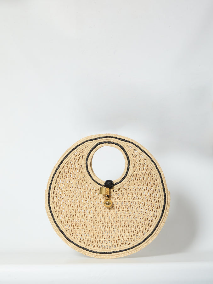 Jacquemus Round Beach Bag Small QT Beige