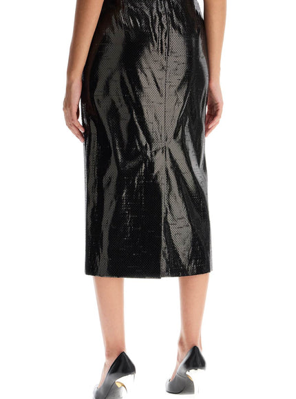 Alexander Mcqueen silk tarpaulin skirt