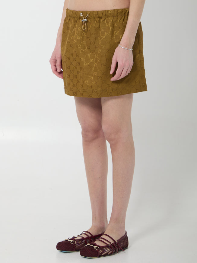 Gucci Gg Nylon Skirt