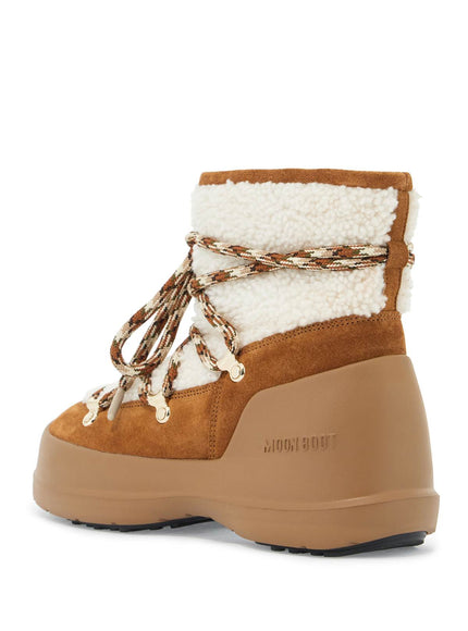 Moon Boot luna suede and shearling ankle boots.