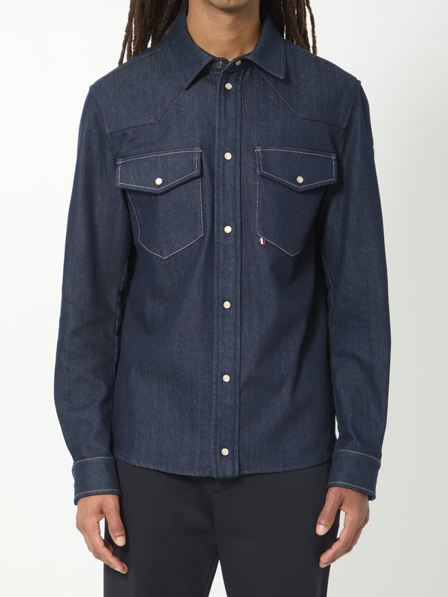Moncler Denim Overshirt Blue