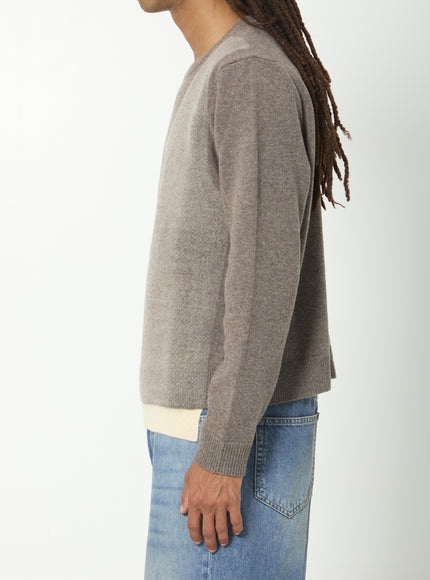 Maison Margiela Virgin Wool Crewneck Sweater In Fused Knit