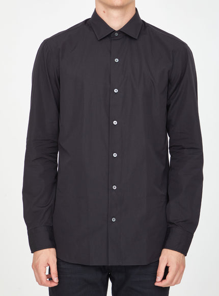 Salvatore Piccolo Black Cotton Shirt Black