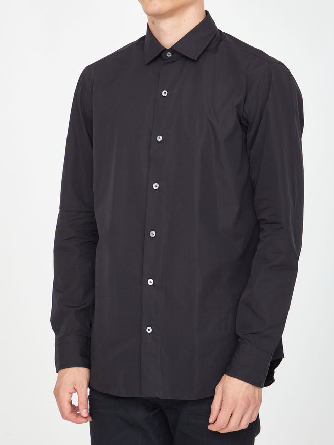 Salvatore Piccolo Black Cotton Shirt