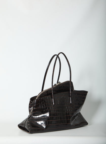 The Attico La Passeggiata Top Handle Coffee Bag Medium