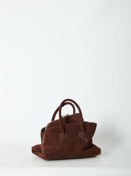 The Attico La Passeggiata Top Handle Light Choco Bag Mini