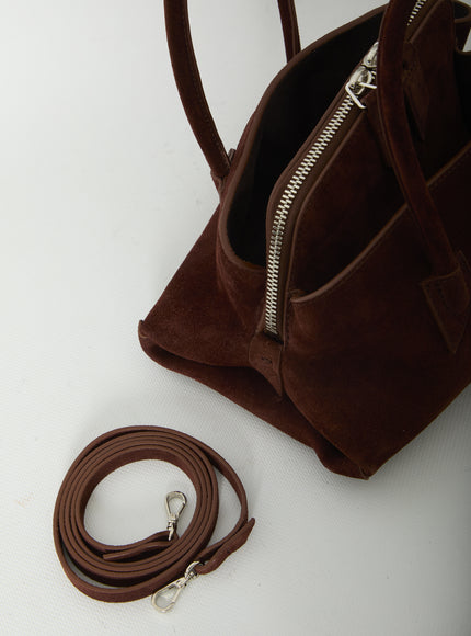 The Attico La Passeggiata Top Handle Light Choco Bag Mini