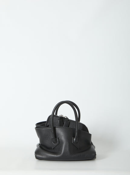 The Attico La Passeggiata Top Handle Black Bag Mini QT Black
