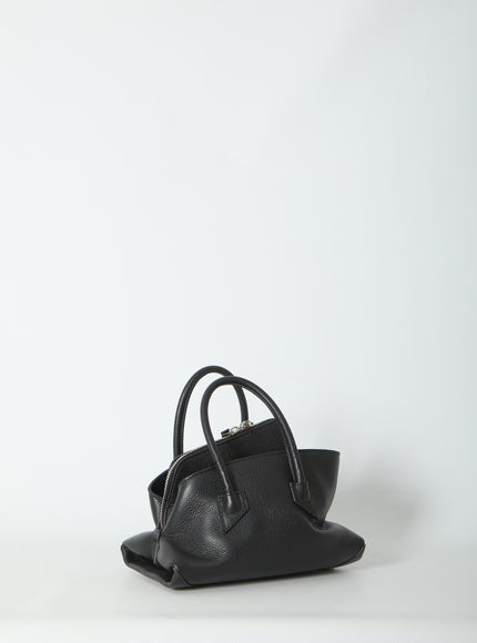 The Attico La Passeggiata Top Handle Black Bag Mini