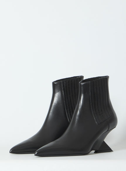 The Attico Cheope Black Ankle Boots
