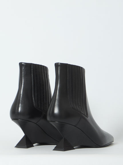 The Attico Cheope Black Ankle Boots