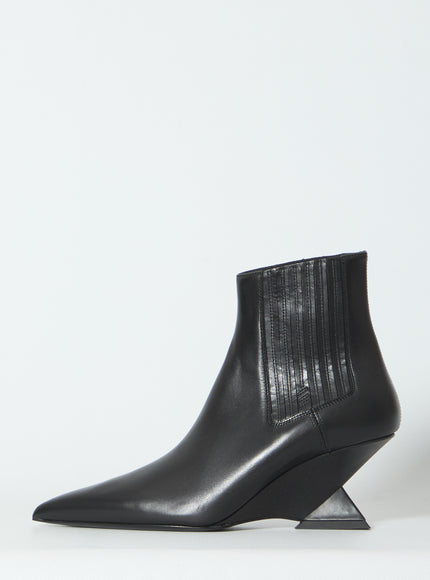 The Attico Cheope Black Ankle Boots