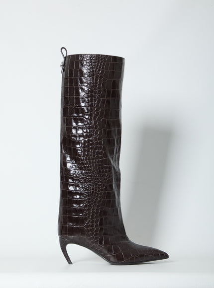 The Attico Lea Dark Brown Boots Brown