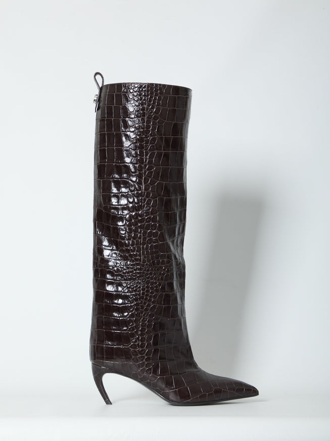 The Attico Lea Dark Brown Boots Brown
