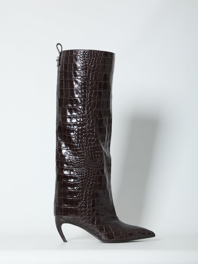 The Attico Lea Dark Brown Boots Brown