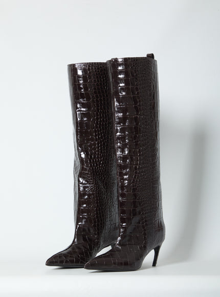 The Attico Lea Dark Brown Boots