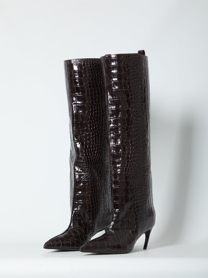 The Attico Lea Dark Brown Boots