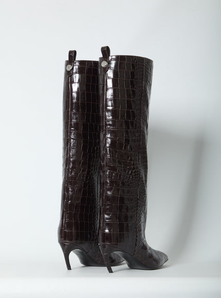 The Attico Lea Dark Brown Boots