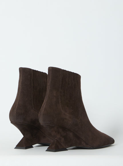 The Attico Cheope Dark Brown Ankle Boots