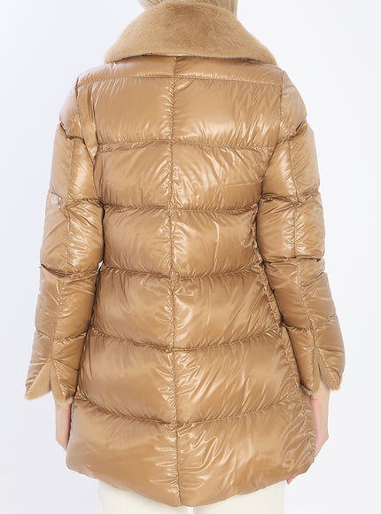 Herno Light Puffer With Collar Fur