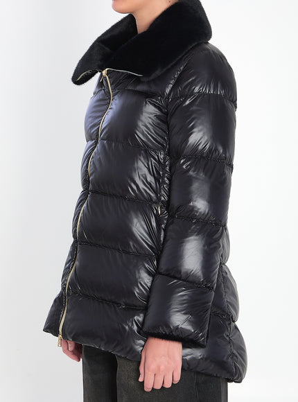 Herno Light Puffer With Collar Fur