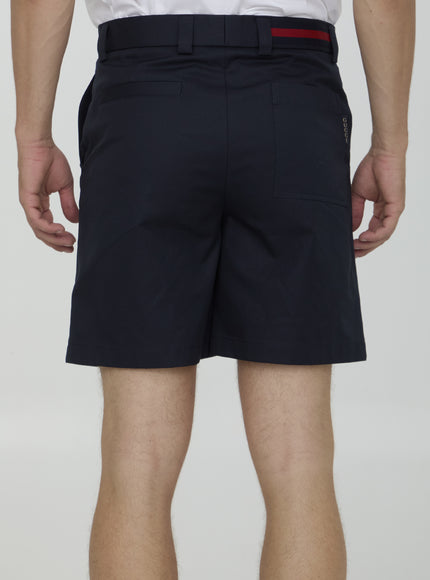 Gucci Bermuda Shorts In Double Cotton Twill