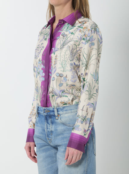 Gucci Printed Silk Twill Shirt