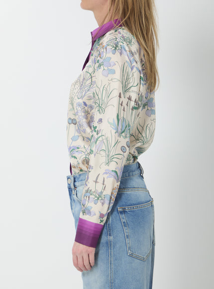 Gucci Printed Silk Twill Shirt