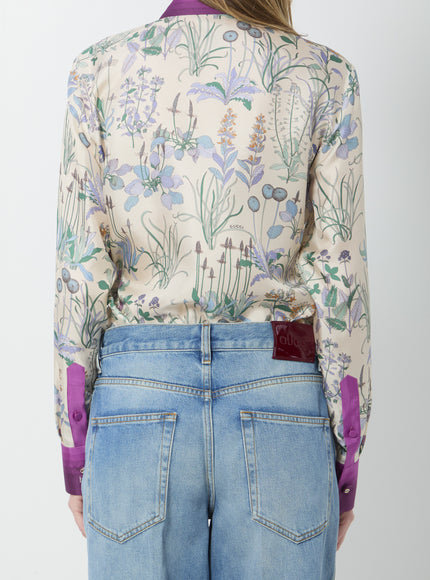 Gucci Printed Silk Twill Shirt
