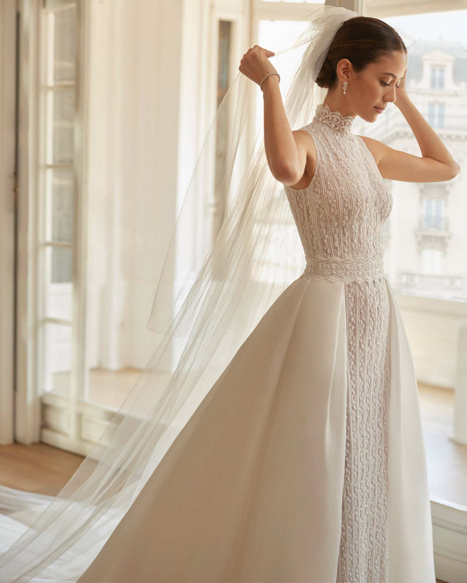 rosa clara beaded wedding dress Marriage – Rosa Clará Couture Beaded Lace Mermaid Wedding Dress, US 8 / Without Removable Skirt